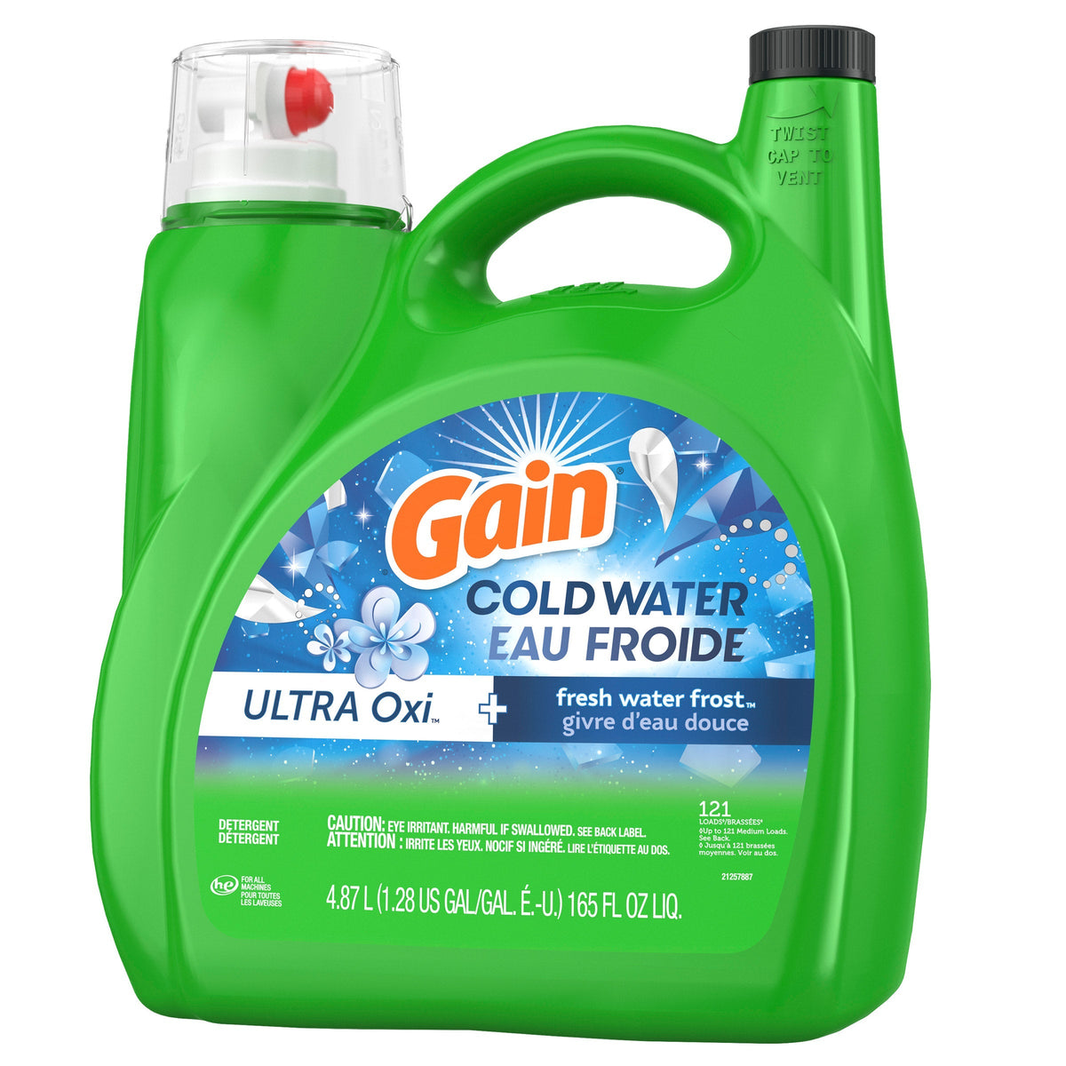 Gain Liquid High Efficiency Cold Water + Oxi Fresh Water Frost 4.87 L 121 Loads
