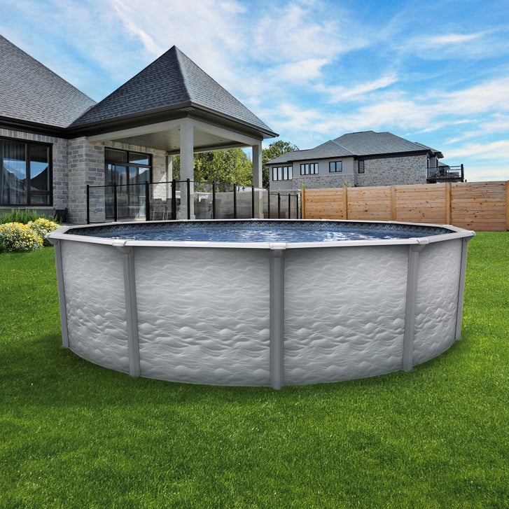 WAVEA - Round Above-Ground Steel Pool, Complete Kit with Accessories