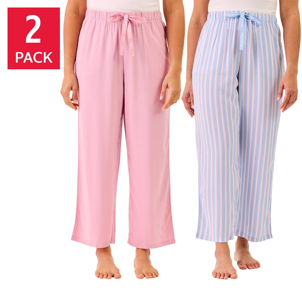 Martha Stewart Women's Capri Pajama Pants, 2-pack