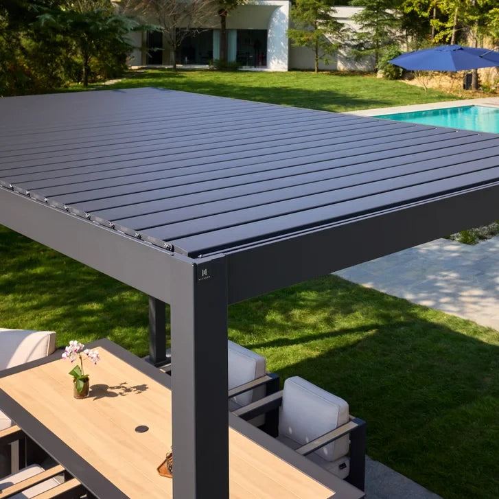 Mirador 8.8 ft. x 14.4 ft. Adjustable Louvered Aluminum Pergola