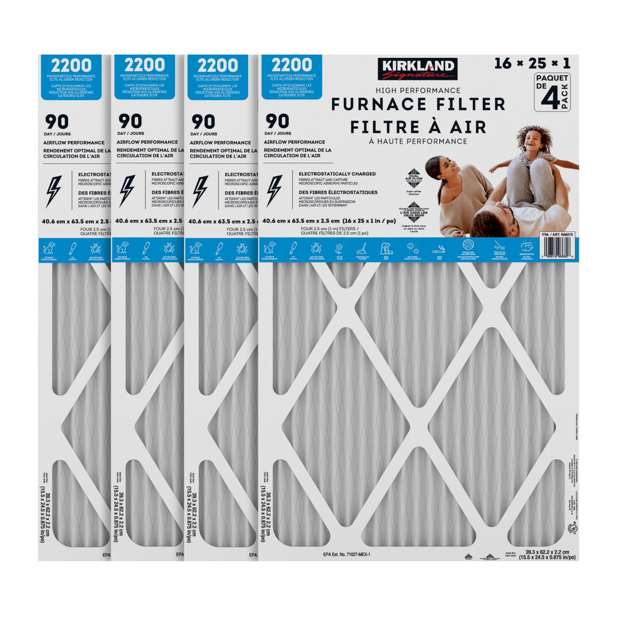 Kirkland Signature High Performance Air Filters 4-pack