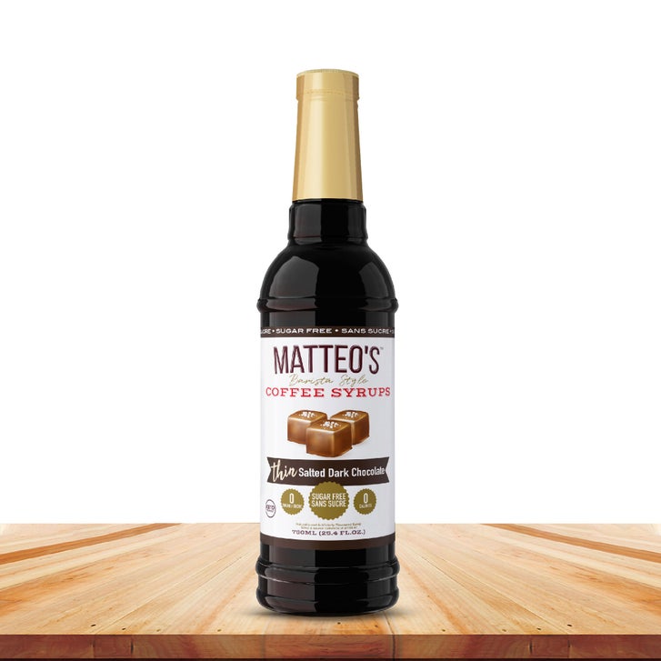 Matteo's Sugar-Free Coffee Syrup Variety Pack, 6 × 750 mL + 1 pump