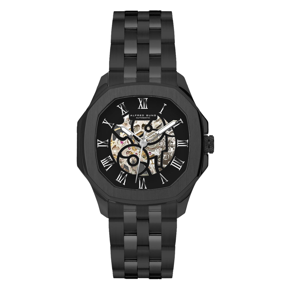 Alfred Sung Black Dial Men's Watch
