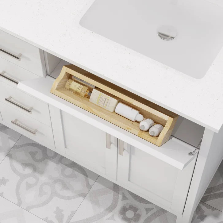 Studio Bathe Katie II Vanity in White Finish with Engineered Stone Countertop