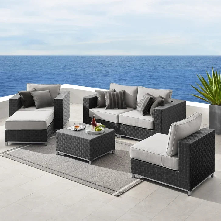 Soho 6-piece Patio Sectional Conversation Set