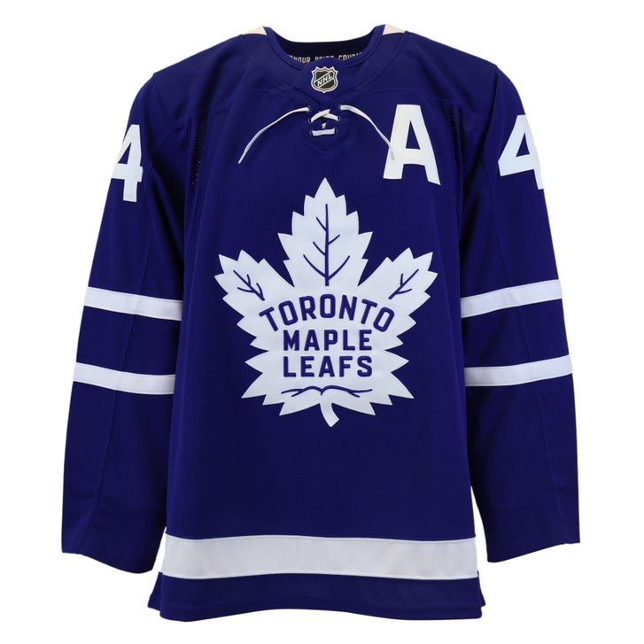 Frameworth Morgan Rielly Signed Toronto Maple Leafs Blue Fanatics Premium Jersey