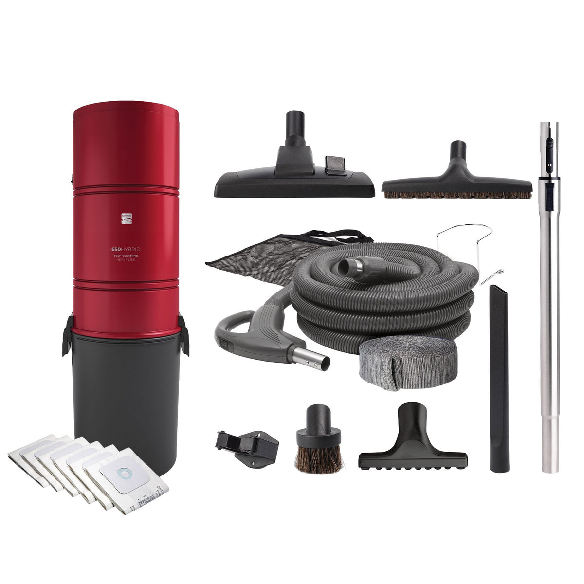 Kenmore Central Vacuum Cleaner 650 AW with Accessory Kit and Air-Driven Broom