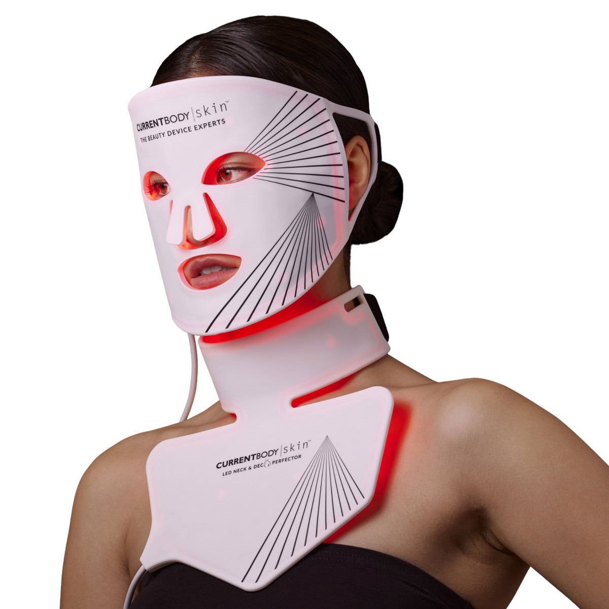 CurrentBody Skin LED Red Light Therapy Mask and LED Neck & Décolletage Mask Bundle