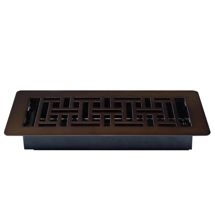 Manor House Rubbed Bronze Low Profile Floor Registers, 4-pack