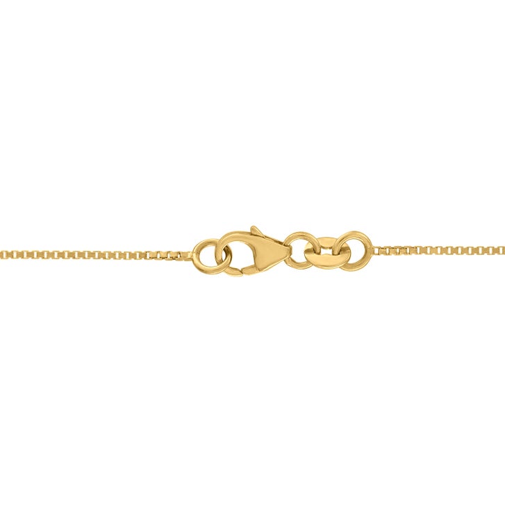 High Polish Curved Bar Necklace in Yellow Gold