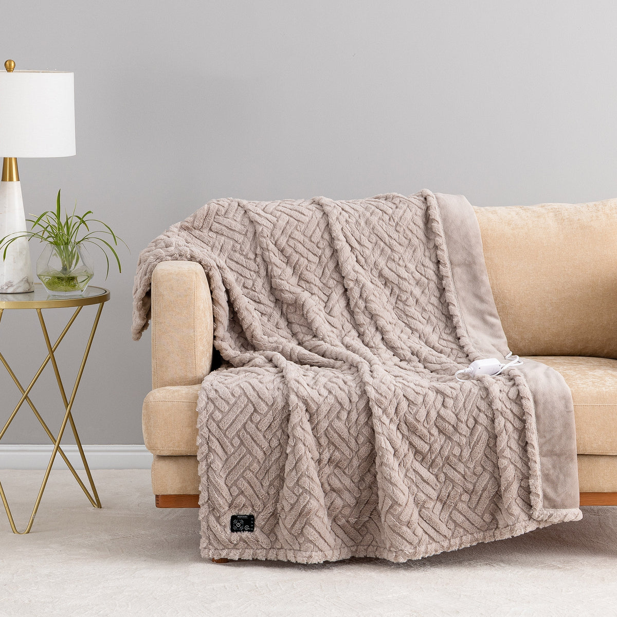 Berkshire Home Company Heated Luxe Faux Fur Throw