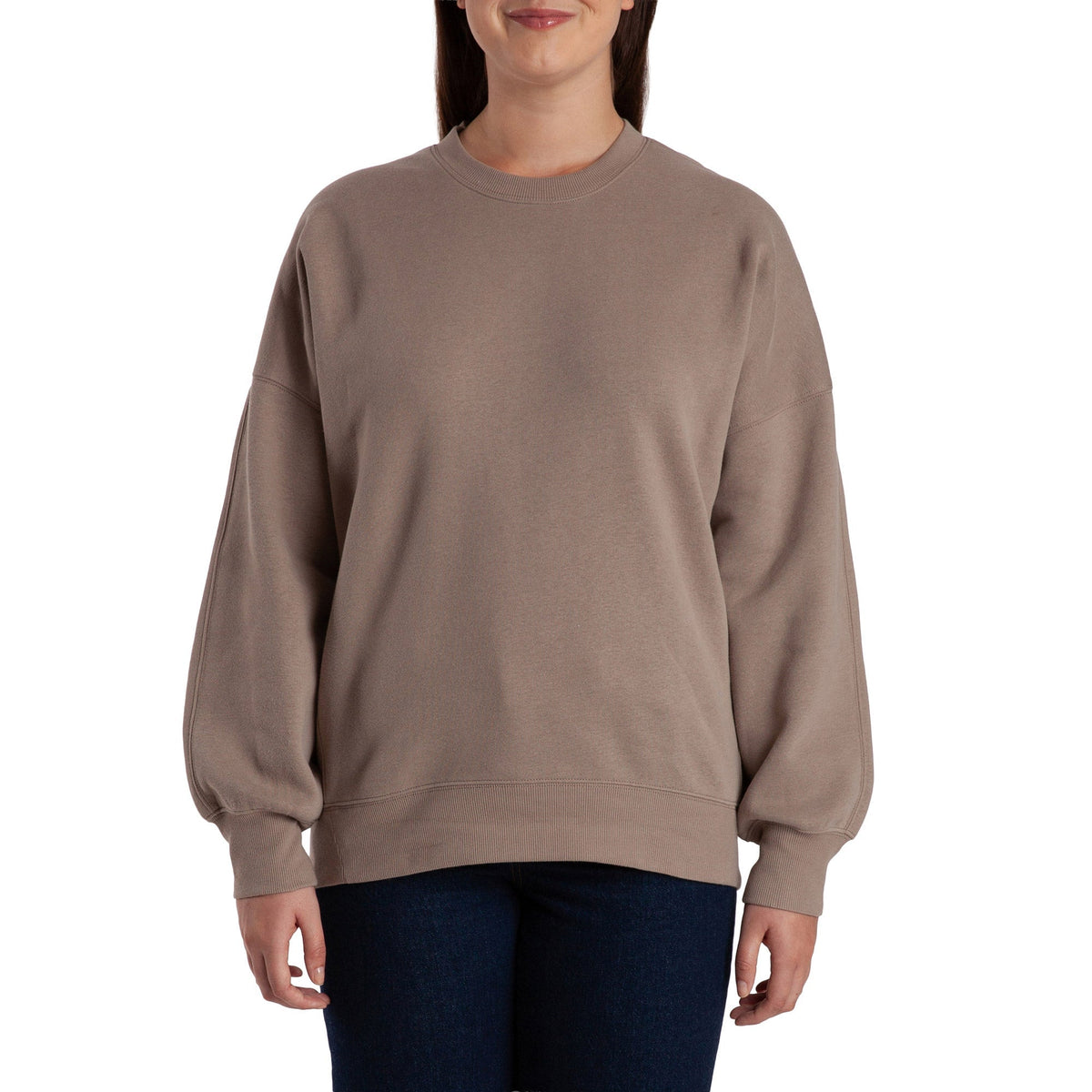Lazypants Women's Fleece High-low Crewneck Sweatshirt