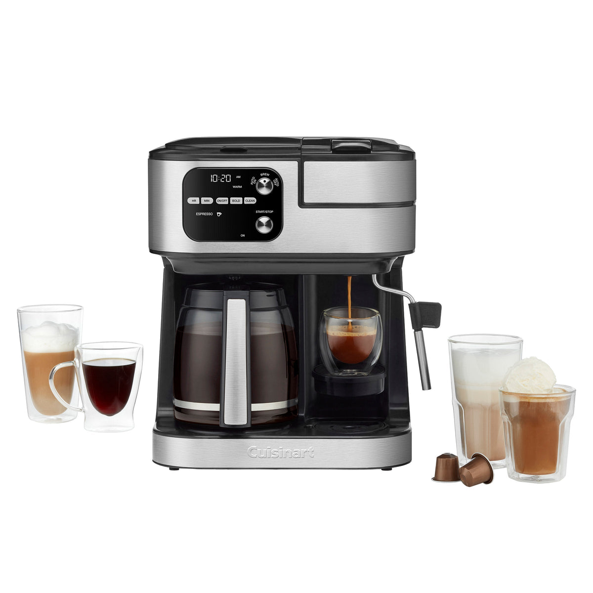 Cuisinart 12-cup Centre Barista Bar 4 in 1 Coffee Maker with (5) Charcoal Filters, K-Cup Compatible