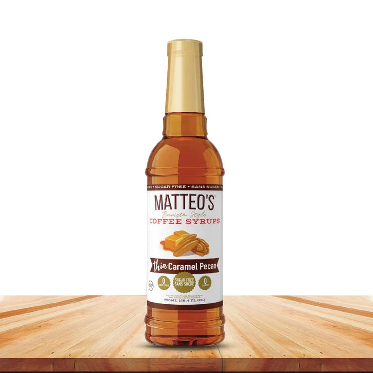 Matteo's Sugar-Free Coffee Syrup Variety Pack, 6 × 750 mL + 1 pump