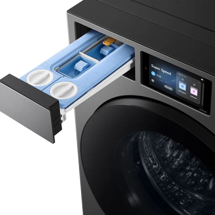 Samsung Bespoke 27 in. 6.1 cu.ft. Dark Steel Front Load Washer with 7 in. LCD Display