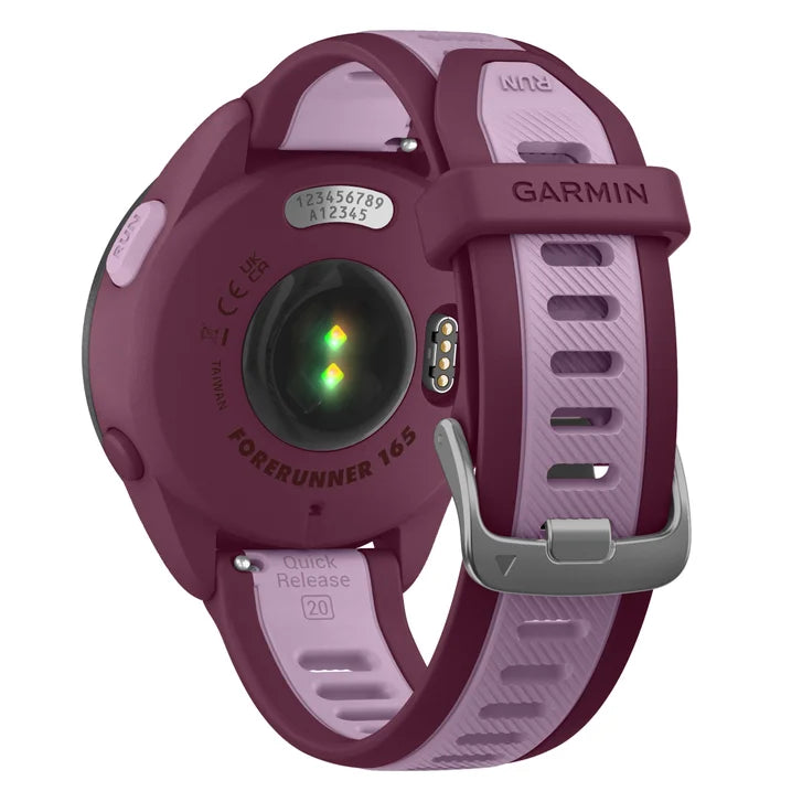 Garmin Forerunner 165 Smartwatch, Music Edition, includes USB-C and USB-A Charging Cables