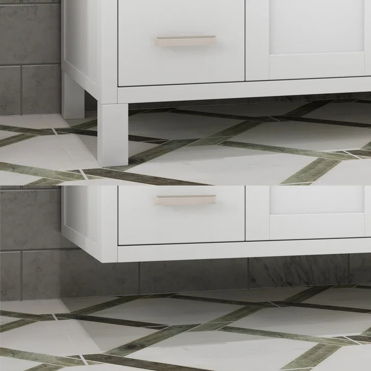 Studio Bathe Katie II Vanity in White Finish with Engineered Stone Countertop