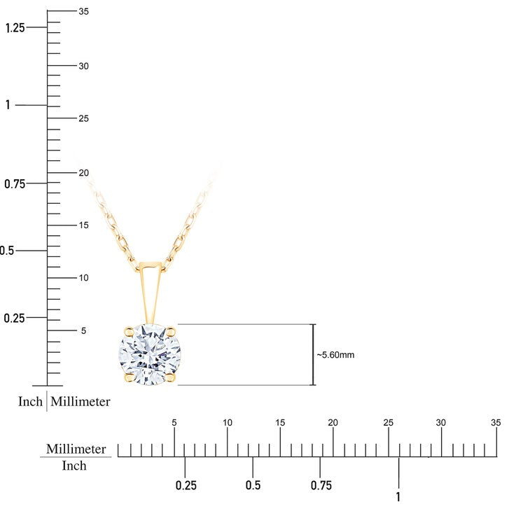 Round Brilliant Diamond Solitaire Pendant (0.70 ct)