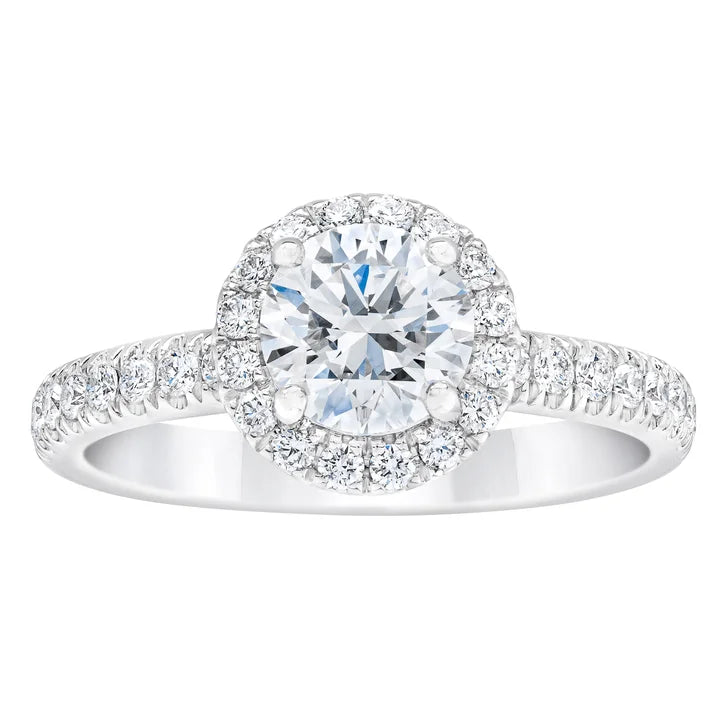 1.90 ctw Round Brilliant Cut, Clarity VS1, Colour E, Diamond Wedding Set