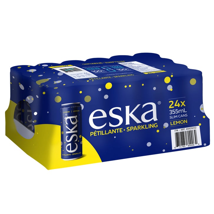 Eska Carbonated Lemon Spring Water 355 mL 24-pack