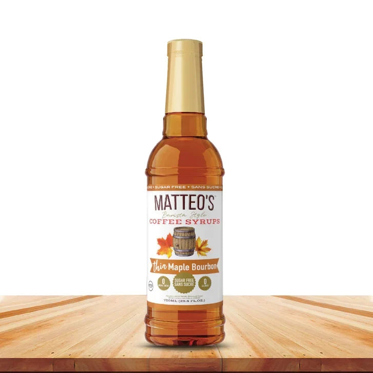 Matteo's Sugar-Free Coffee Syrup Variety Pack, 6 × 750 mL + 1 pump