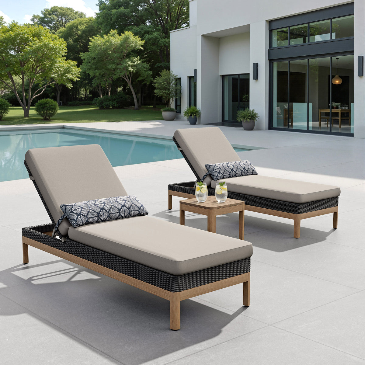 Palermo 3-piece Patio Lounger Set