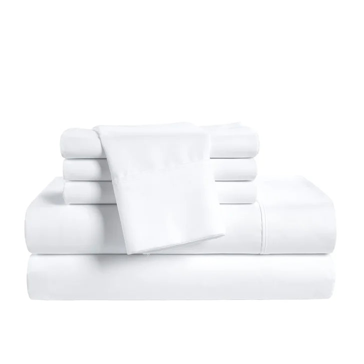Hotel Signature Cotton Sateen Sheet Set, 6-piece