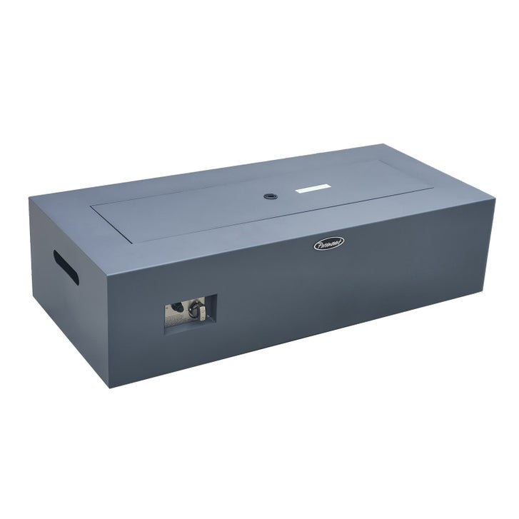 Paramount Concrete Look Aluminum Fire Table, Low Rectangular