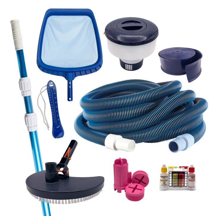 WAVEA - Round Above-Ground Steel Pool, Complete Kit with Accessories