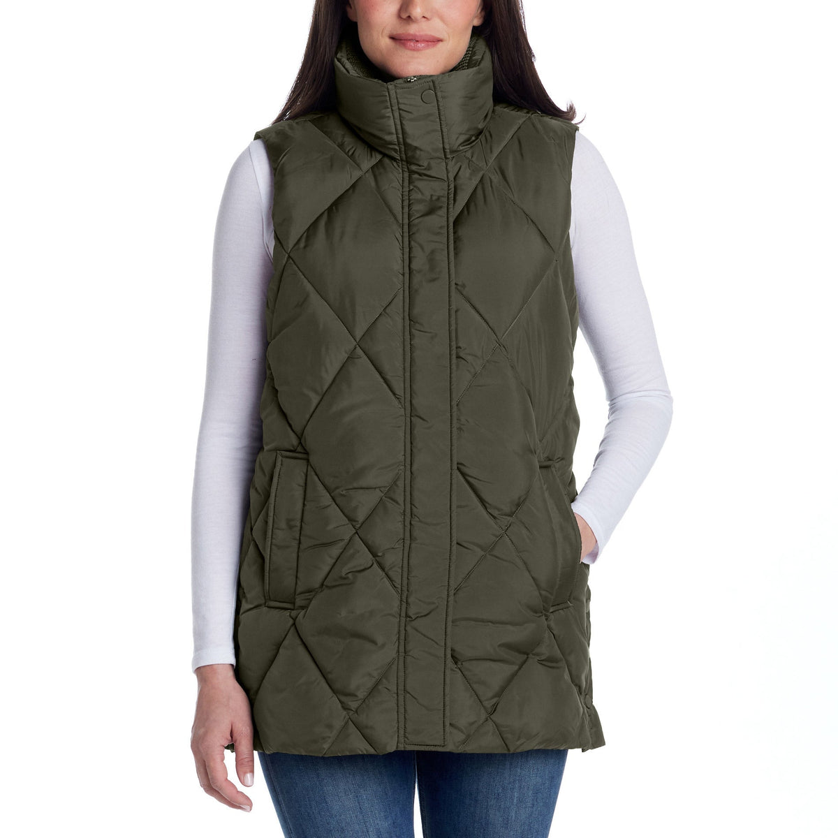 Weatherproof Women's Long Puffer Vest