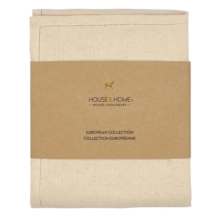 House & Home by Lynda Reeves European Collection - Cotton Linen Tablecloth