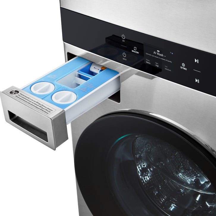 LG STUDIO WashTower Single Unit Front Load 5.8 cu. ft. Washer And 7.4 cu. ft. Dryer with AI