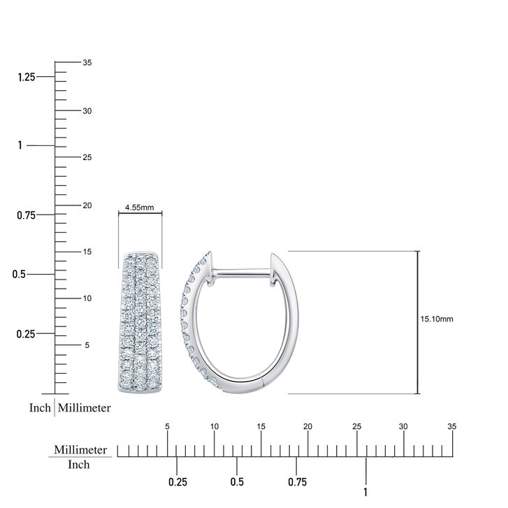 Round Brilliant Diamond Hoop Earrings (0.50 ctw)