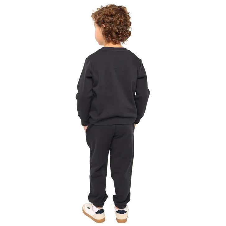Pekkle Boys' and Girls' Cozy Fuzzy Fleece 2-piece Sweatshirt and Pants Set