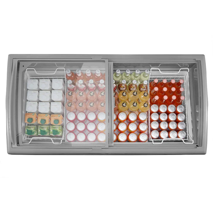 Midea 9.0 cu ft. White Commercial Ice Cream Convertible Freezer or Refrigerator with Removable Storage Basket