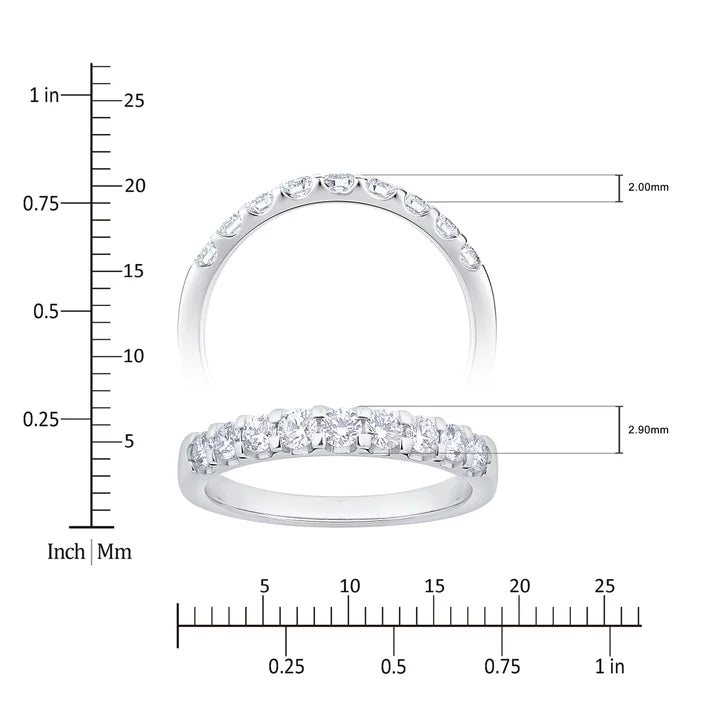 Round Brilliant Diamond Wedding Band (0.50 ctw)