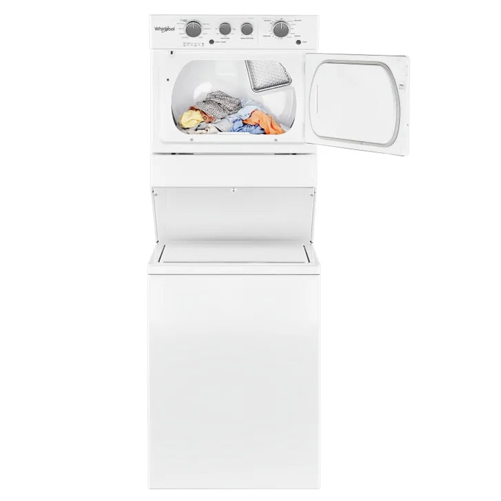 Whirlpool 27 in White Stacked Electric Laundry Centre with 4.0 cu. ft. I.E.C. Washer and 5.9 cu. ft. dryer