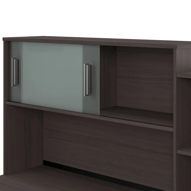Bestar Orford L-Shaped Desk with Hutch