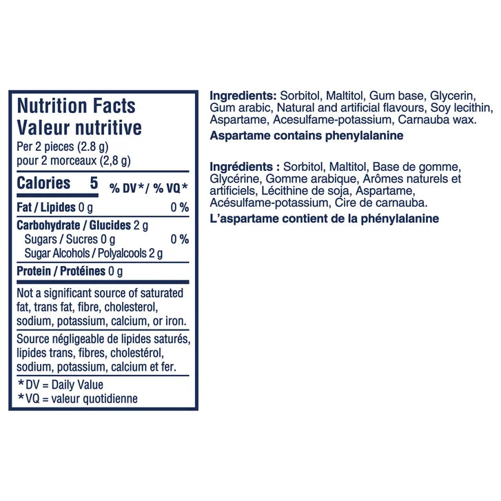 Excel Sugar-Free Spearmint Gum, 6 × 60 pieces