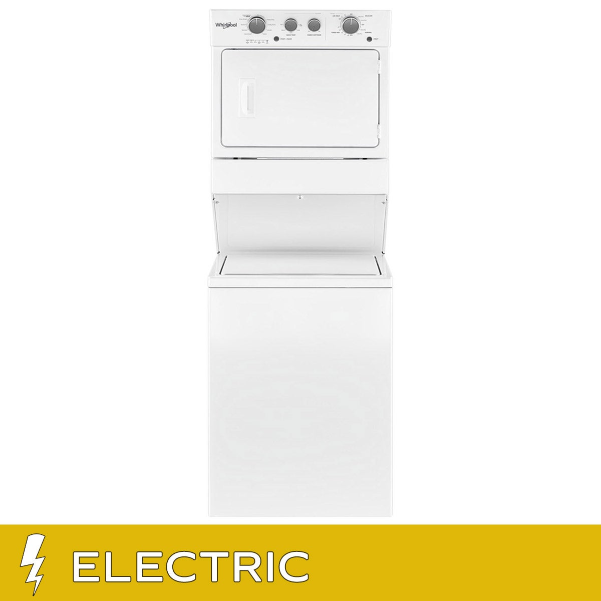Whirlpool 27 in White Stacked Electric Laundry Centre with 4.0 cu. ft. I.E.C. Washer and 5.9 cu. ft. dryer