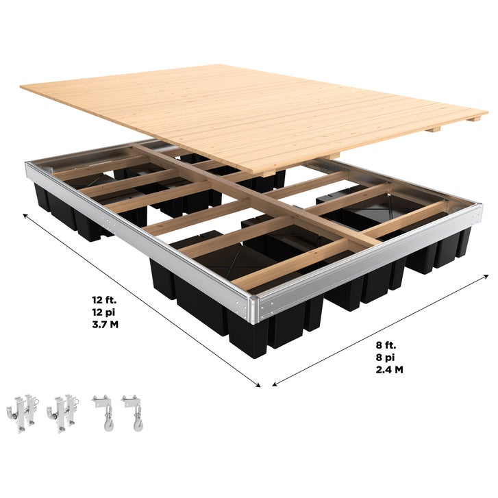 Multinautic QPF495 Aluminum Floating Dock with Cedar Decking