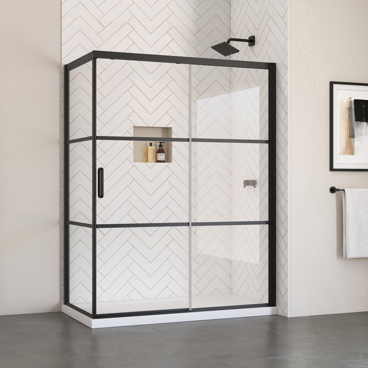 Appollo Bradford Shower Kit in Matte Black