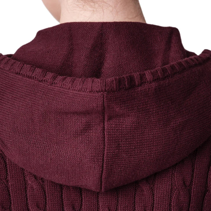 United Colors of Benetton Women’s Full Zip Cable Hoodie