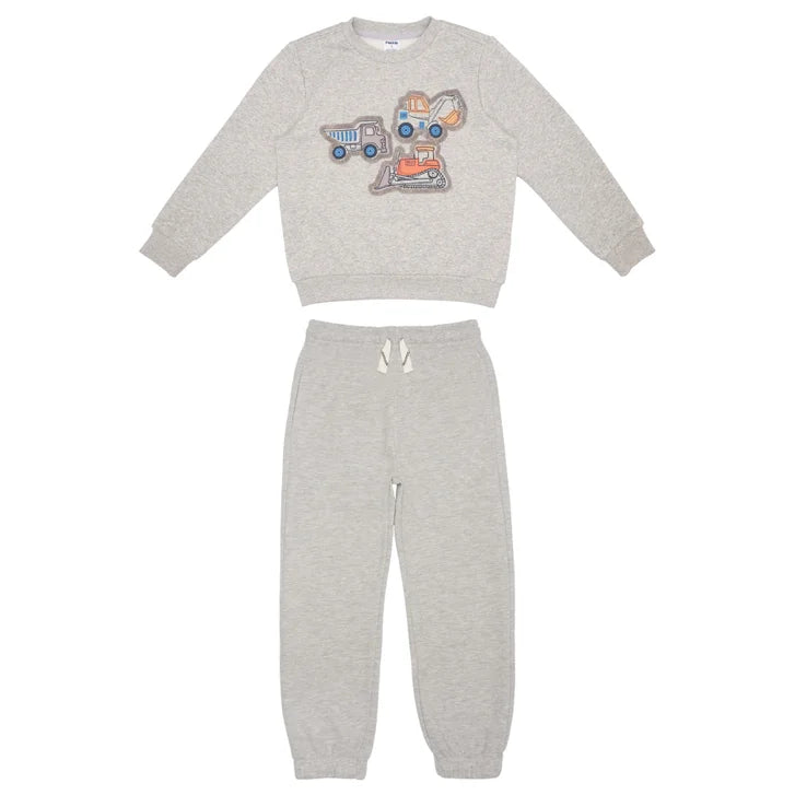 Pekkle Boys' and Girls' Cozy Fuzzy Fleece 2-piece Sweatshirt and Pants Set