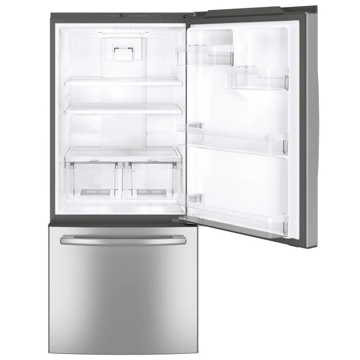 GE 30 in. 20.9 cu.ft. Bottom Freezer Refrigerator with Humidity Controlled Crispers