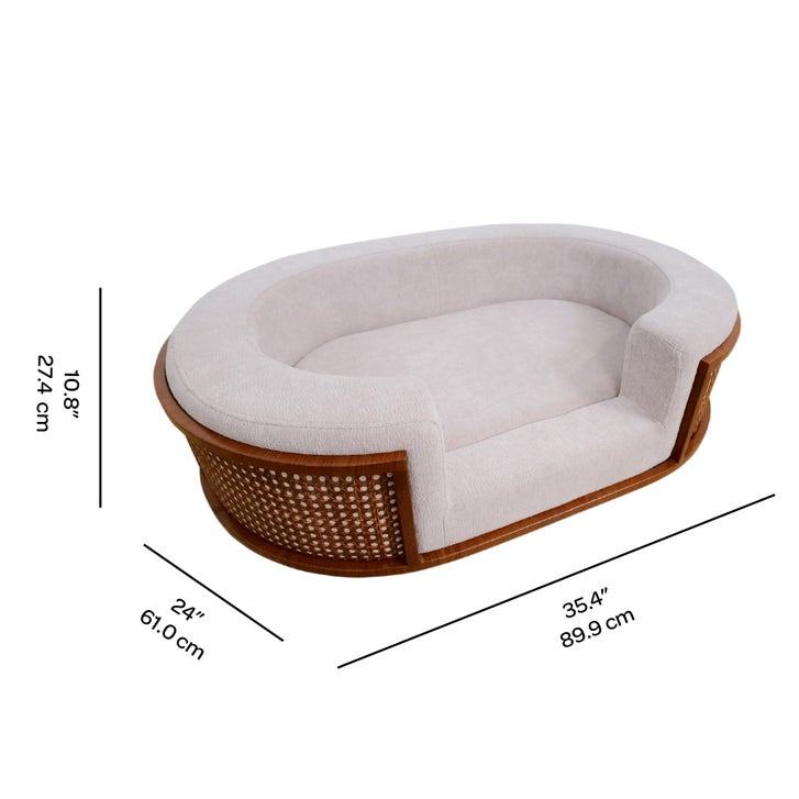 The Gracie Rattan Pet Bed