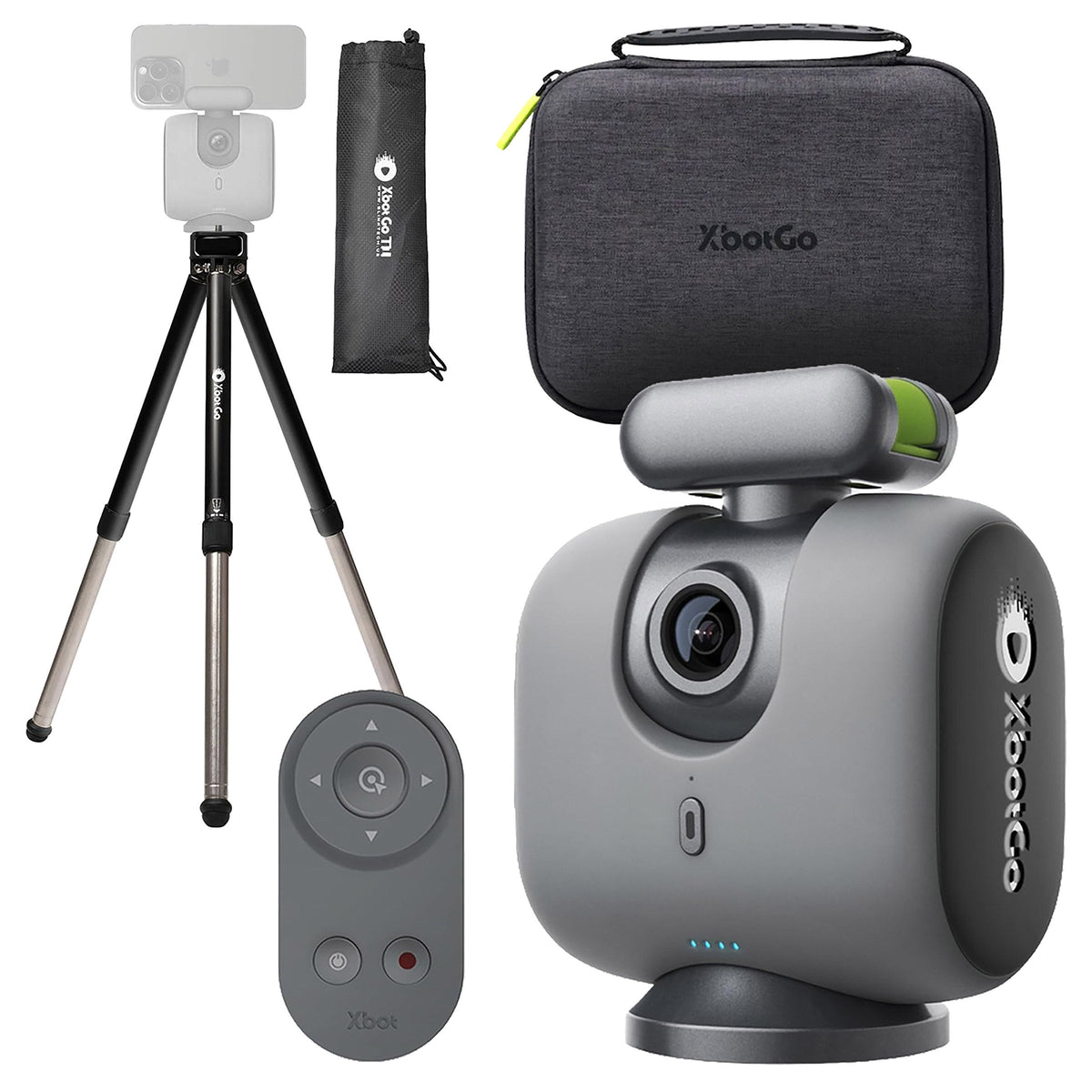 XbotGo Chameleon Smartphone-based Auto-Tracking AI Camera with Carry Case plus 3.77 ft Tripod
