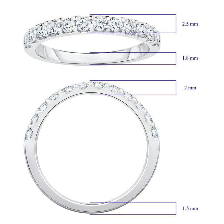 Round Brilliant Diamond Wedding Band (0.50 ctw)