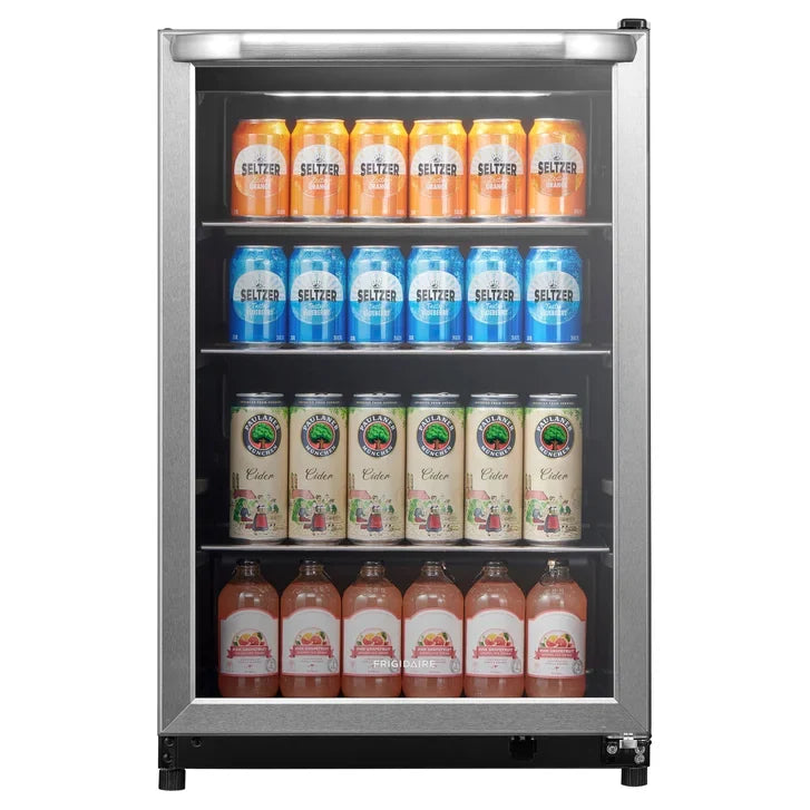 Frigidaire 22 in. Stainless Steel Freestanding 144 Can Beverage Center with Reversible Door
