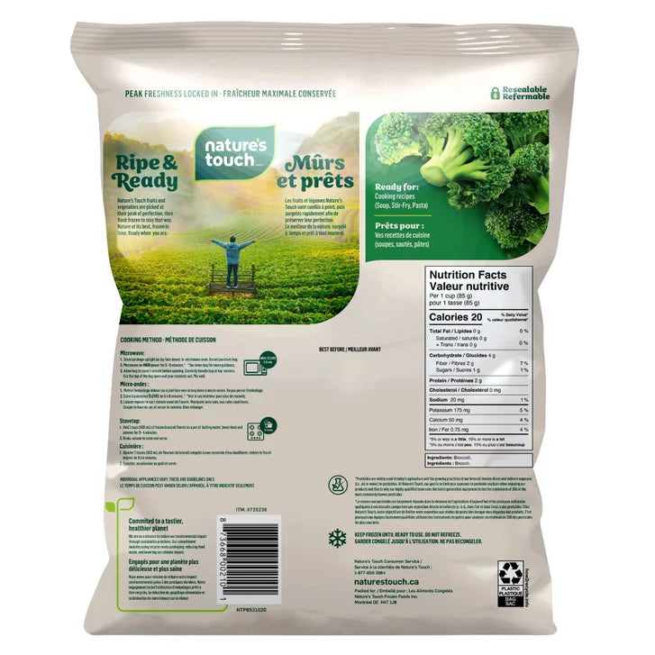 Nature's Touch Frozen Broccoli Florets, 2 kg